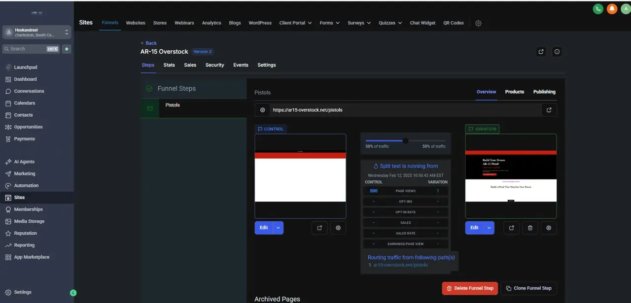 API product listing with integrated checkout